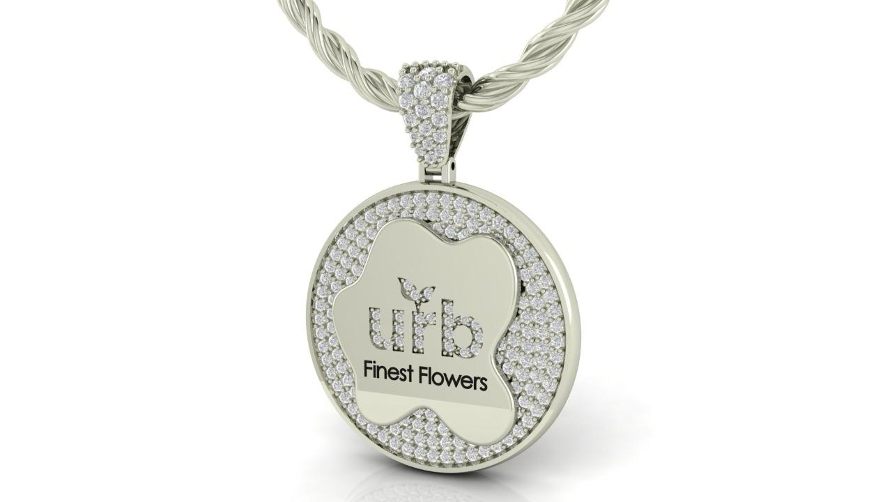 Urb Finest Flowers Custom Diamond Medallion Pendant