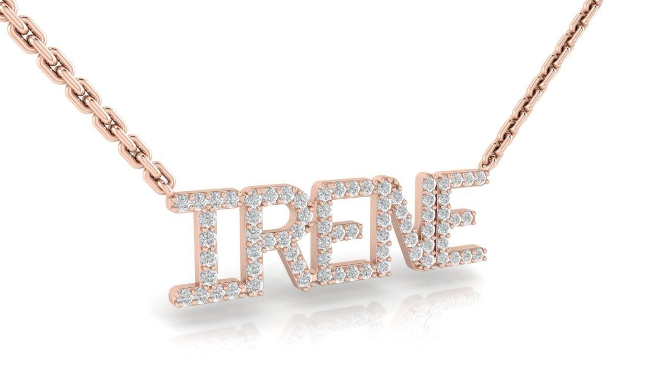 Rose Gold Single Plated Name Necklace