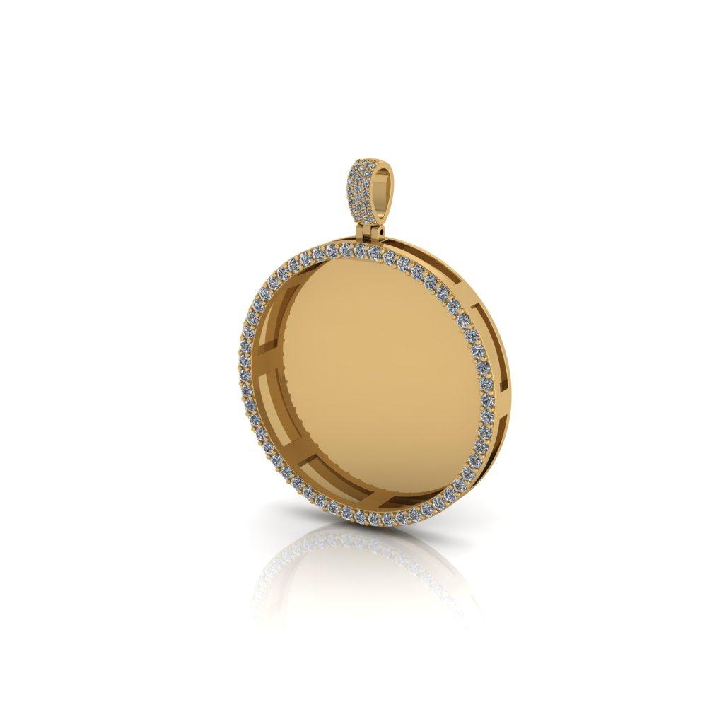 Solid Gold with Diamonds Pendant