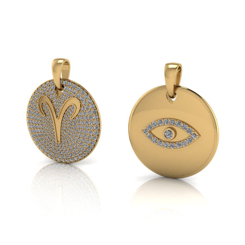 Customized Gold with Diamonds Pendants