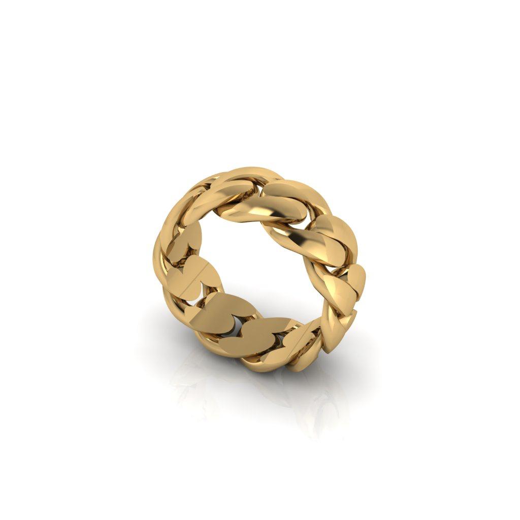 Cuba Gold chain ring