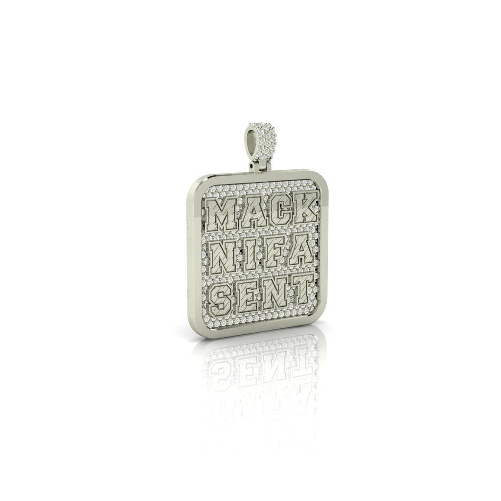 Customize Name Gold with diamonds Pendant