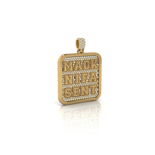 Customize Name Gold with diamonds Pendant