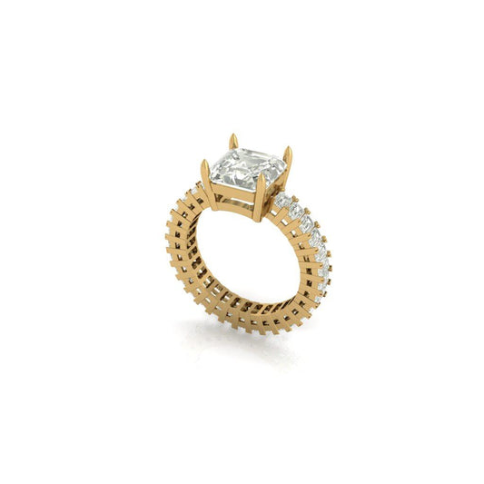 Pure Gold with Diamonds Ring