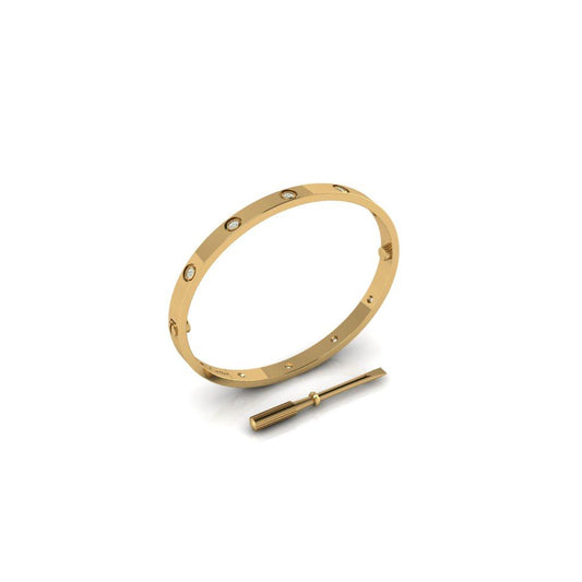 Gold with Diamonds love Bracelet