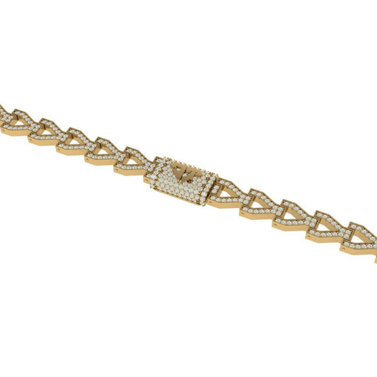 Custom High Fashion Gold with Diamonds Bracelet