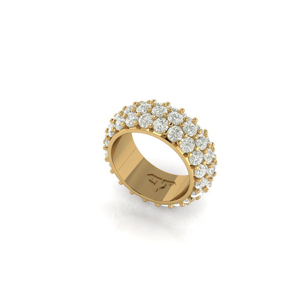 Gold Pear Cut Diamond Eternity Ring