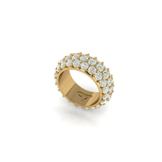 Gold Pear Cut Diamond Eternity Ring